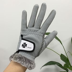 Gants de sport TTYGJ résistant au froid femmes automne et hiver garde-poignet chaud anti-dérapant polaire Golf gauche droite mains 1 paire l231204