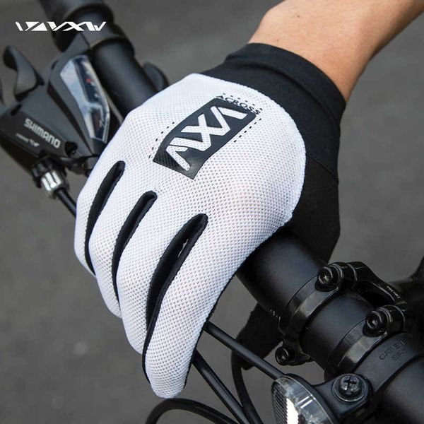 Guantes deportivos VXW Full Finger Hombres Mujeres Ciclismo Guante MTB BMX Bicicleta Pantalla táctil Bicicleta Verano Gimnasio Deportes Mountain Road Racing Transpirable P230516