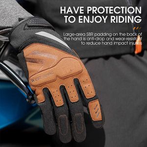 Sporthandschoenen West Biking Motorcycle Cycling Handschoenen Schokbestendige volle vinger fietshandschoenen aanraakscherm Sporthandschoenen Men vrouwen MTB fietshandschoenen P230516