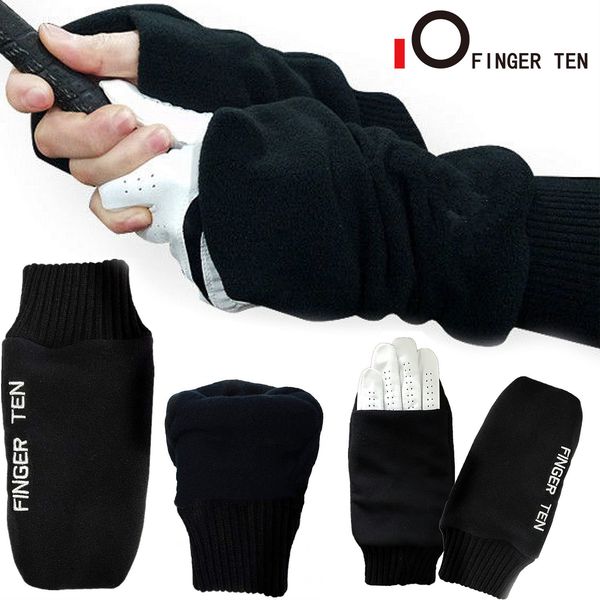 Guantes deportivos Invierno 1 par Guantes de golf Hombres Mujeres Guante de cuero Desgaste para damas Hombres Dedo completo Manopla Manopla negra Deportes al aire libre Gota 230209