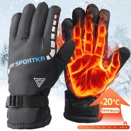 Gants de sport hiver moto cyclisme épaissi imperméable ski plus velours chaud sport pour l'équitation en plein air randonnée 230822