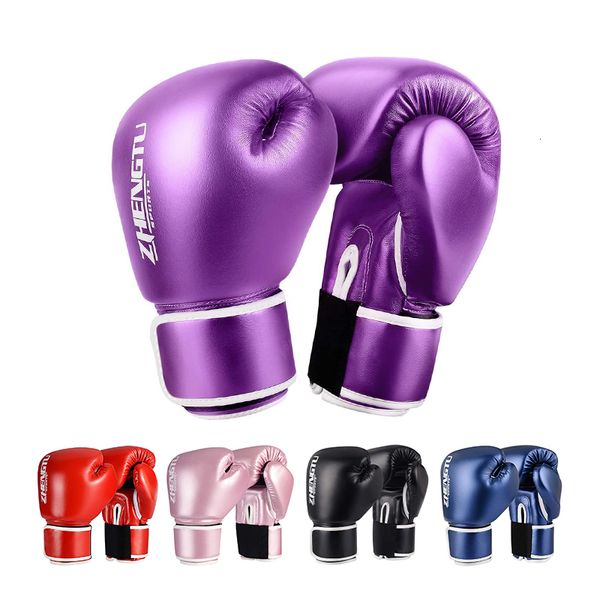 Gants de sport ZTTY Boxe Femmes Formation PU Sanda Kickboxing Mitaines Muay Thai Combat Sacs De Sable Guantes De Boxeo Hommes 221205