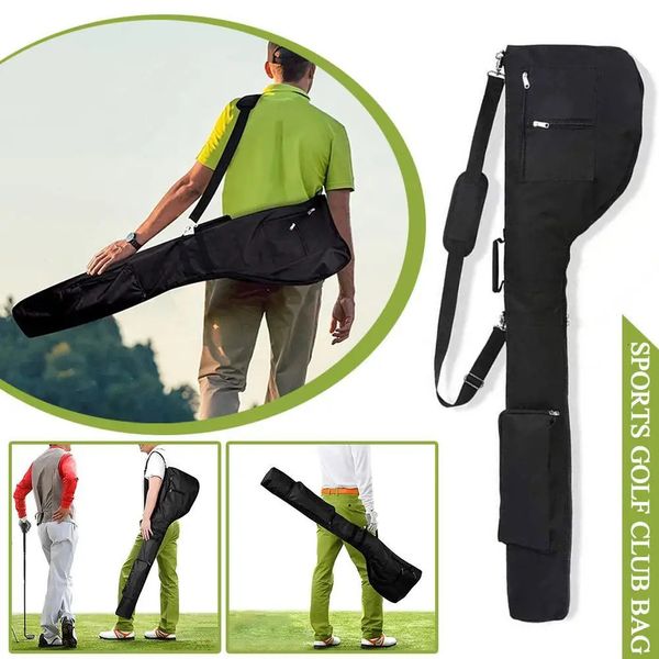 Bolsas plegables para palos de Golf deportivos, entrenamiento de práctica al aire libre, almacenamiento portátil, bolso de hombro ligero que puede contener Unisex completo 240119