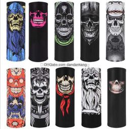 Sports Headwears Bandana UV Protect Magic Scarves Holloween Skull Face Mask multifonction Cyclisme Moto Ski CS Bandeaux Écharpe sans couture