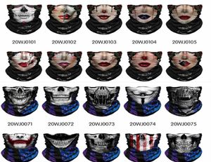 Câles sportives Bandana UV Protect Magic Scarf Holloween Skull Face Mask Multifuction Cycling Motorcycle Ski CS Bandons Magic S6062402