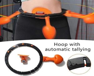 Aros deportivos Yoga Home Fitness Ejercitador Smart Hula Circle Anillo de entrenamiento de cintura ajustable Entrenador abdominal para el vientre Pérdida de peso 6201895