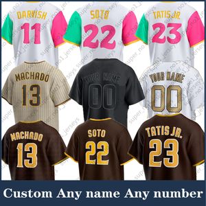 23 Fernando Tatis Jr Jersey Baseball Xander Bogaerts Juan Soto Manny Machado Kim Cronenworth Yu Darvish Josh Hader Tony Gwynn Joe Musgrove Trent Grisham Tim Hill