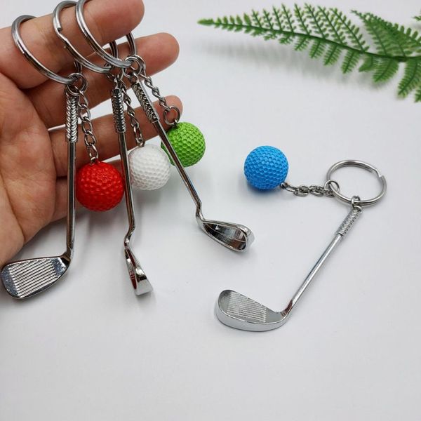 Sports Keychain Reniste Realiste Car Key Chain Golf Ball mignon commémore Rague clé pendentif porte-clés pour sports de plein air