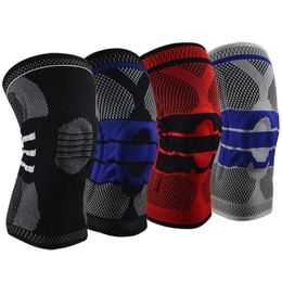 Genouillères de sport en Silicone, Support à ressort, genouillères de basket-ball, cyclisme, alpinisme, course à pied, Fitness, équipement de protection en plein air