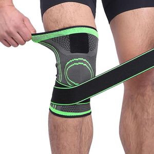 Sports Kneepad Crossfit Men Pressurized Elastic Bandage Knee Pads Support Fitness Gear Basketball Football Brace Protector