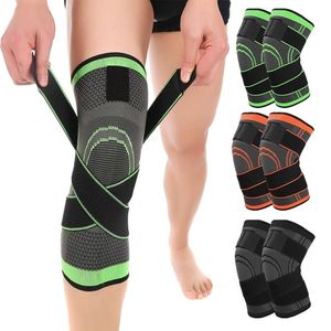 Ginocchiere sportive da uomo Ginocchiere elastiche pressurizzate Supporto Fitness Gear Basket Volley Brace Protector spedizione gratuita