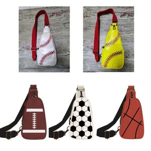 Sports grande capacité de stockage de baseball Pu Fashion Crossbody Bag 6 styles