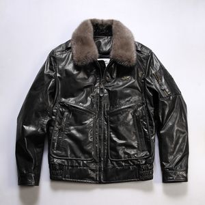 Parkas interiores desmontables de Italia, chaqueta de piel de oveja curtida vegetal con cuello de visón