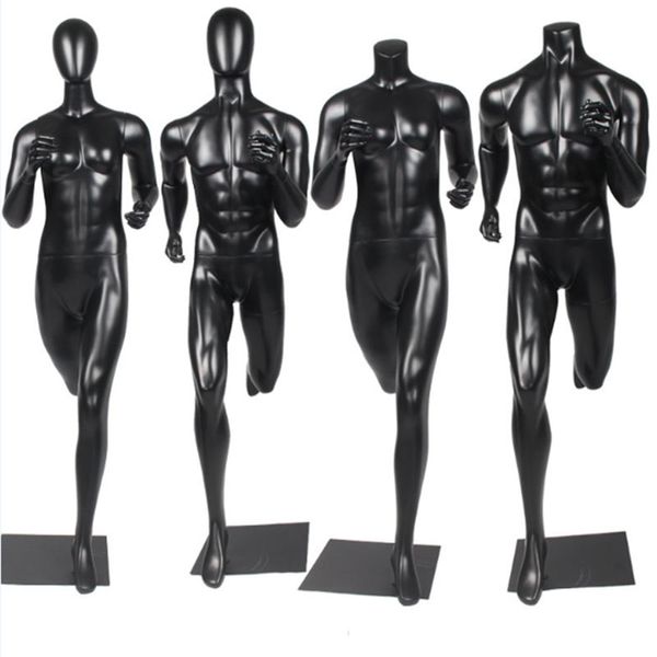 Mannequin de course à pied pour hommes et femmes, modèle musculaire complet du corps, couleur noire