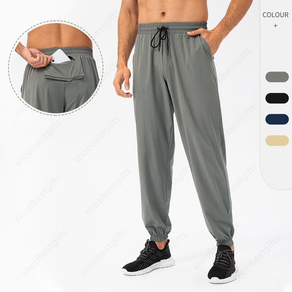 Pantalones deportivos para hombre Diseñador clásico Pantalones relajados de nailon Elástico Transpirable Fitness al aire libre Tranning Correr con cordones Pantalón elástico Tamaño S-2XL para hombre