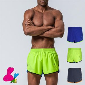 Sportmannen rennen shorts ademende snel droge zwart grijs fitness gym kort homme big size285n