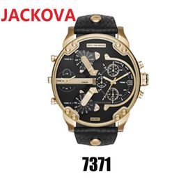 Sport Militaire Heren Horloges 50mm Grote Wijzerplaat Gouden Lederen Roestvrij Staal Mode Horloge Mannen Luxe Saffier effen Sluiting Presidents296B