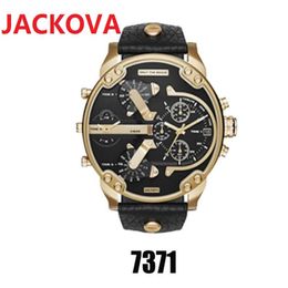 Sport Militaire Heren Horloges 50mm Grote Wijzerplaat Gouden Lederen Roestvrij Staal Mode Horloge Mannen Luxe Saffier effen Sluiting Presidents2410