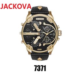 Sport Militaire Heren Horloges 50mm Grote Wijzerplaat Gouden Lederen Roestvrij Staal Mode Horloge Mannen Luxe Saffier effen Sluiting Presidents252H