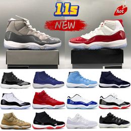 Sports OG Top Jumpman 11 11s retro basketbalschoenen Heren Cool Gray Cherry Midnight Navy Velvet 25th Anniversary 72-10 Royal University Blue Concord