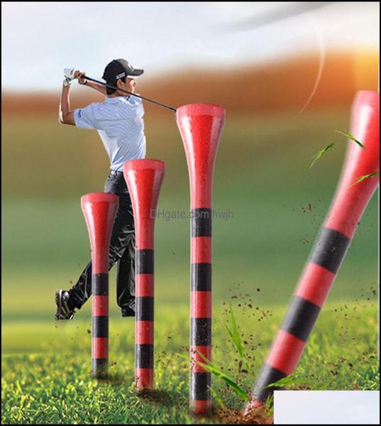 Sports Outdoors 100pcsbag Bamboo Golf Tees Wite Red With Black Stripe Mark Scale 70 mm 8m Golfs Aesories 2 Tamaño Colorfl Ball Tee8224409