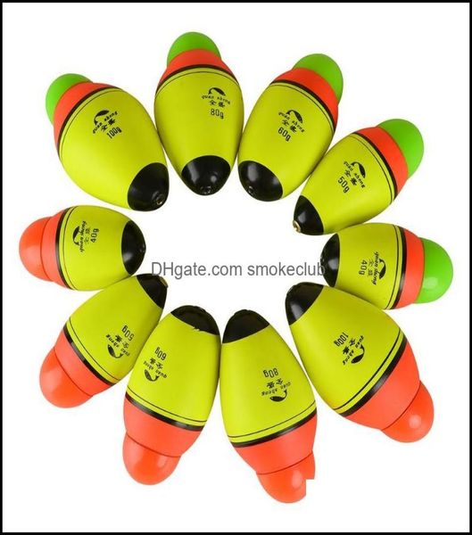 Sports Outdoors Fishing Assories 1pc Luminal Floating 40G100G Float Float Green Rouge LED Night Electronic Head Anticollision L8625707
