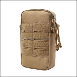 Sports de plein air Sacs de plein air 1000D Molle Pouch Chasse Hommes Bras Sac Compact Taille Pack Tool Case Téléphone Drop Livraison 2021 Cobpu