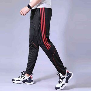 Pantalons de sport hommes coulant pantalon zip poche athlétique de football de football pantalon de football s'entraînant legging jogging pantalon de gym
