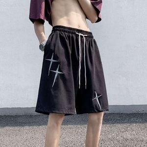 Sportbroek, jeugdig, rechte pijpen, trendy merk Harajuku Capri, zomer trendy, loszittende casual herenbroek