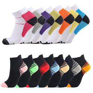 Chaussettes de sport pour hommes et femmes, respirantes, à séchage rapide, de haute qualité, à Compression, courtes, pour l'extérieur