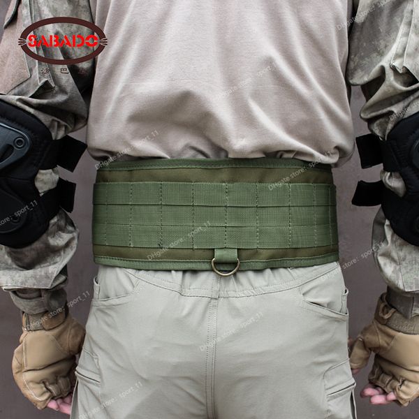 Cinturón táctico MOLLE de combate de cintura, faja del ejército, bloqueo, juego de guerra, equipo CS, Universal, caza, Airsoft, nailon militar, accesorios, seguridad deportiva, soporte de cintura