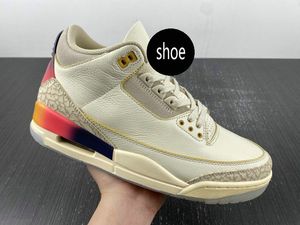 Sportschoenen 2023 nieuwe 3 Retro SP J Zonsondergang mannen/vrouwen/kinderen basketbalschoenen III jeugd GS grote jongen basketbal sneakers