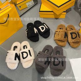 Sports shoes 2024 High Version Family New Lamb Plush Letter Warm External Wear Versatile Slippers Casual Shoes for Women