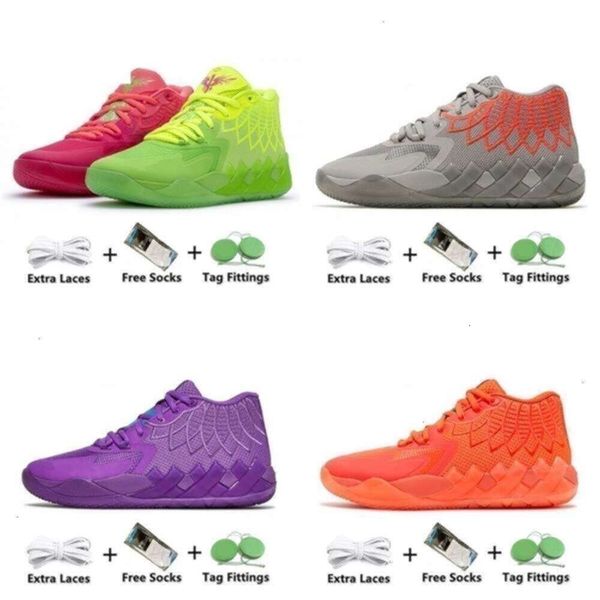 Chaussures de sport chaussures lamelo balle 1 20 mb01 hommes de basket-ball chaussures sneaker noire explosion lo ufo pas d'ici City Rock Ridge Red Train