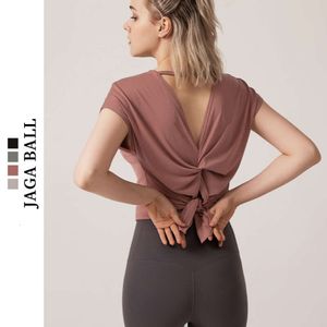 T-shirt à manches courtes sportives, Top de course décontractée en vrac et haut de forme, haut de yoga surdimensionné d'été pour femmes