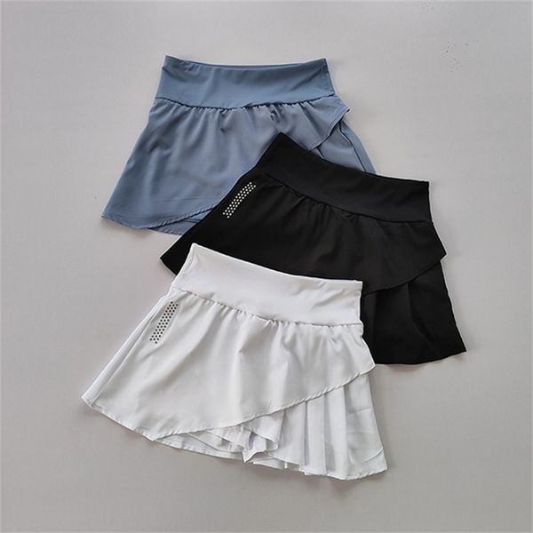 Shorts de sport Tennis Pantalon Jupe Filles Gym Courte Danse Jupe Short Taille Haute Séchage Rapide Court Sport Skort 220725