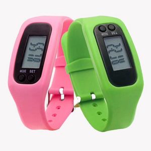 Montre électronique LED multifonctionnelle de podomètre de silicone de bracelet intelligent de sports