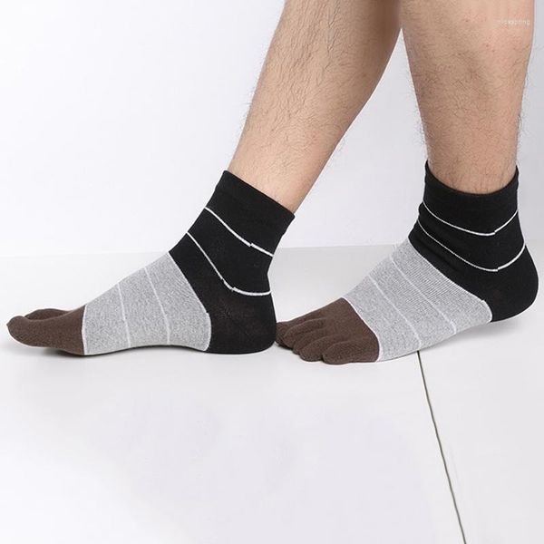 Chaussettes de sport 1 paire respirantes unisexe hommes femmes pour cinq 5 doigts orteil chaussures coton cheville bonneterie