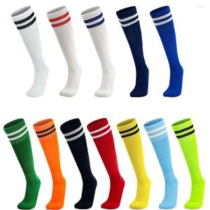 Chaussettes de sport 1 paire enfants Football Long coton Spandex enfants Football sur le genou Baseball Hockey chaussette en plein air