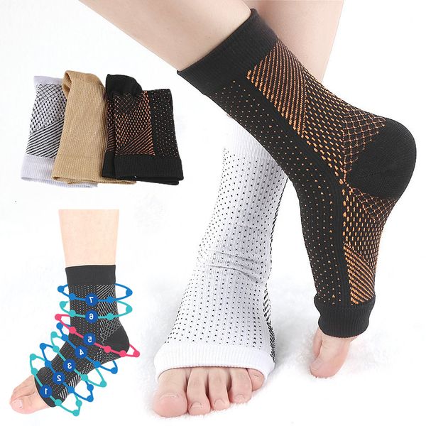 Calcetines deportivos 1 par pie antifatiga soporte de tobillo alivio dolor compresión para hombres mujeres deporte correr yoga brace calcetín 230413