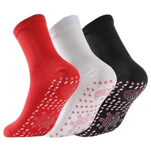 Chaussettes de sport 1 paire de chaussettes auto-chauffantes magnétiques en tourmaline auto-chauffantes pour hommes et femmes Massage confortable et respirant anti-gel