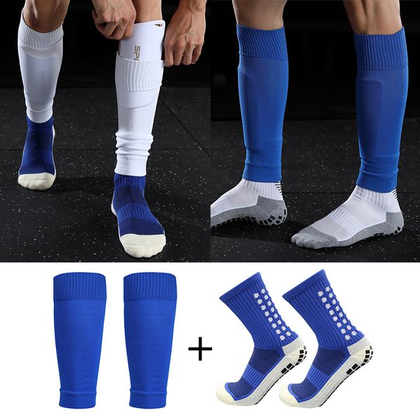 Chaussettes de sport 1 ensemble adapté au football adulte couvre-jambes élastique haut chaussettes de sport équipement de protection extérieur 230617