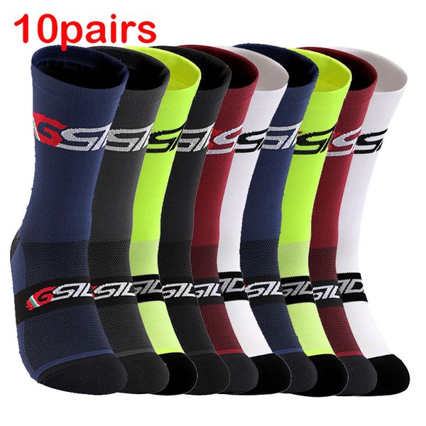 Calcetines deportivos 10 pares Calcetines para bicicletas Hombres de enfermera Ciclismo de compresión para mujeres Calcetines de guardia MTB Medias Sport Grip Socks 230601