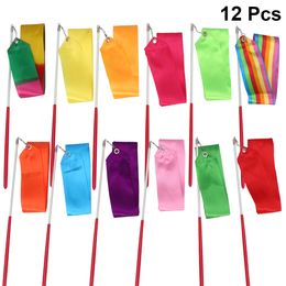 Andere sportartikelen 12 stks 2 meter Rhythmic Art Gymnastics Ribbon met stokkinderen Dancing Streamers Riband Rod voor 221122