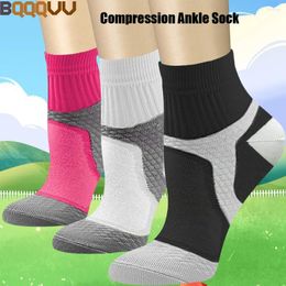 Sportsokken 1Pair Low Cut Athletic Compression Ankle Support Sock for Women Men - Coolmax Wicking Fasciitis Relief Running Cycling