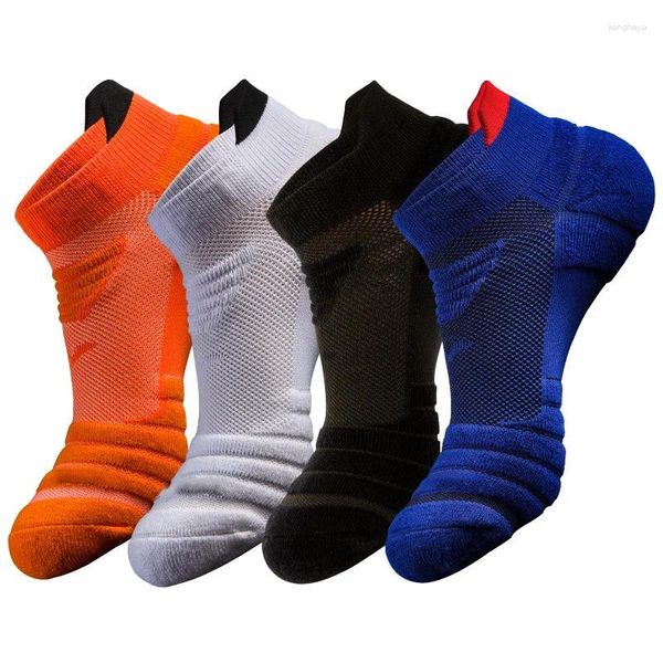 Chaussettes de sport pour hommes, 1 paire, cheville de course, respirantes, en coton doux et élastique, vêtements de randonnée et de cyclisme