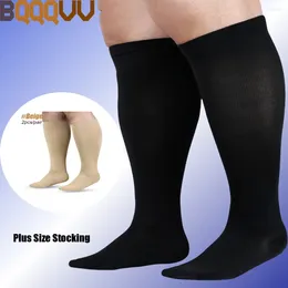 Chaussettes de sport 1pair plus compression de taille pour les femmes hommes 20 à 30 mmHg de large mollet de calage haut de gamme circulation circons