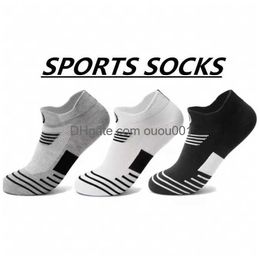 Chaussettes de sport 3 couples / fêtard hommes basket-ball extérieur courir adéquat football rapide rapide à sec compression l221026 Drop livraison dhtdl