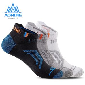 Sportsokken 3Pairs AONIJIE E4101 Ademend Laag Uitgesneden Sport Hardlopen Atletische Sokken Kwart Compressie Sokken Hiel Schild Fietsen 231124