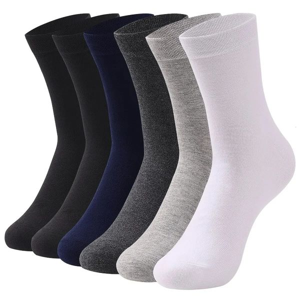 Calcetines deportivos 5 pares Algodón para hombres Transpirable Sudor Absorción Equipo corto Color sólido Media pantorrilla Uso diario de negocios 231215